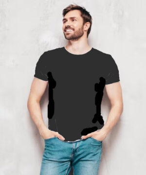 Men's round neck T-shirt dark